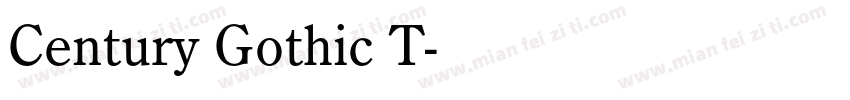 Century Gothic T字体转换